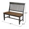International Concepts Vista Slatback Bench, Hickory/Washed Coal BE45-65 - alternate 5